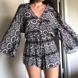 Dainty Hooligan MultiPrint B&W Romper